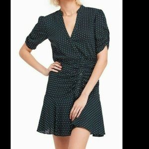New with tags, free people black polka dot dress